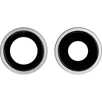 Náhradní kryt pro mobilní telefon iPhone 11 - náhradní sklo zadní kamery s rámem - silver