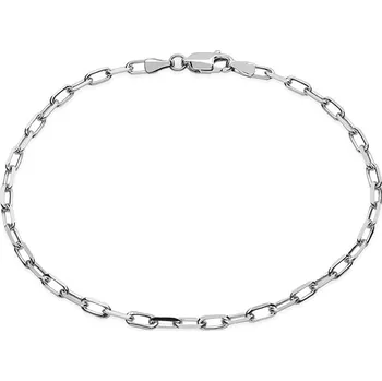 Náramek Náramek Anker se zkosenými očky 2,5 mm, bílé zlato 14K IZ31540AN + dárkové balení LUXUS zdarma