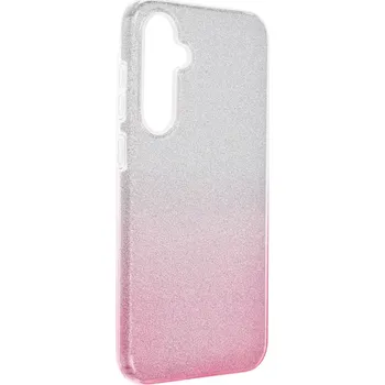 Náhradní kryt pro mobilní telefon Kryt Shining Case Samsung Galaxy S23 FE průhledný/růžový
