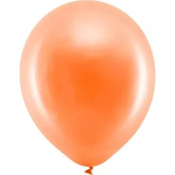 Balónek Metalické párty balónky, oranžové, 10 ks