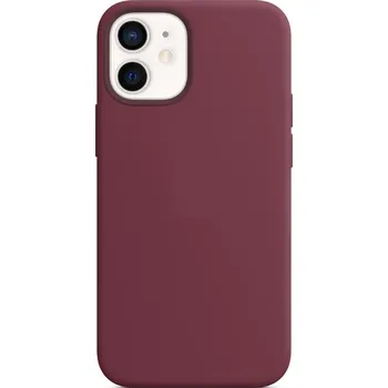 Náhradní kryt pro mobilní telefon engaroGuard iPhone 12 mini Silikonové pouzdro s MagSafe - Plum design (vínové)
