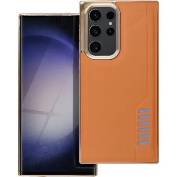 Náhradní kryt pro mobilní telefon Kryt Milano Case Samsung Galaxy S22 Ultra hnědý