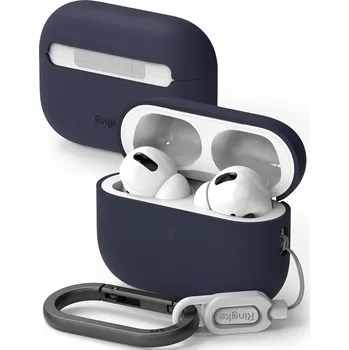 Náhradní kryt pro mobilní telefon Pouzdro/kryt Ringke Silicone Apple AirPods Pro 1/2 Midnight Blue
