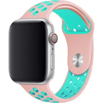 Řemínek na hodinky Řemínek pro Apple Watch (42/44/45 mm) Sport, rose-Green (velikost S)