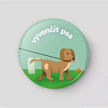 Magnetická kreslící tabulka Vyvenčit psa - plánovací magnetka