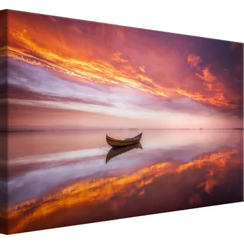 Obraz Umělecký obraz na plátně do ložnice Západ slunce nad jezerem