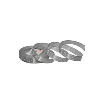 Stuha Stuha satén / puntík 12mm x 18m stříbrná