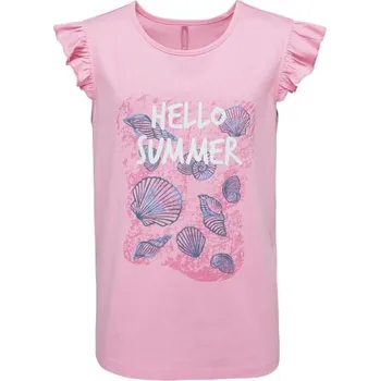 Dívčí tričko Dívčí triko Lewro BLYTHE 128/134 Růžová, Fialová, Bílá