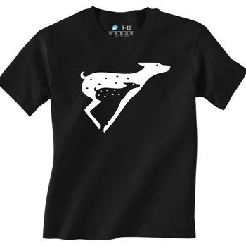 Chlapecké tričko Dětské tričko Běžící laň a kolouch (Velikost: 3-4, Barva: Černá)