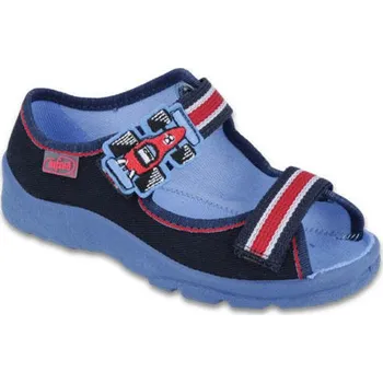 Chlapecká obuv Bačkůrky sandálky Befado Max 969X128 modročervené s formulí velikost: 29