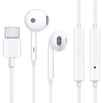 Sluchátka Sluchátka Oppo Original Wire Earphones Type C With Microphone Mh147 white Bulk
