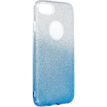 Náhradní kryt pro mobilní telefon Kryt Forcell Shining Case iPhone 7 / 8 průsvitný/modrý