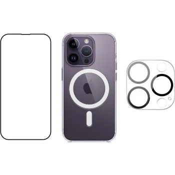 Náhradní díl pro mobilní telefon 3PACK - Hydrogel + Crystal Air kryt s Magsafe + ochranné sklíčko kamery pro iPhone 14 Pro Max