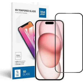 Náhradní kryt pro mobilní telefon Ochranné tvrzené sklo - Apple iPhone 15 5D Full Cover black