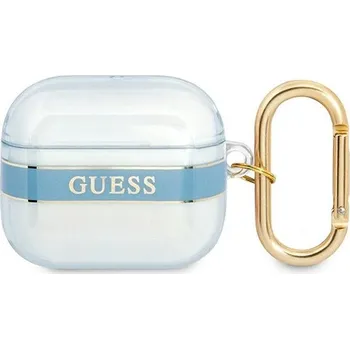 Náhradní kryt pro mobilní telefon Kryt Guess Case Apple AirPods 3 Gua3Hhtsb (Strap Kolekce) Blue