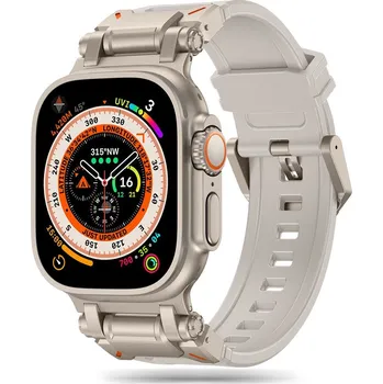Řemínek na hodinky Řemínek Tech-Protect Delta Pro Apple Watch 4 / 5 / 6 / 7 / 8 / 9 / SE / Ultra 1 / 2 (42 / 44 / 45 / 49 mm) Starlight/Titanium