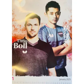 Stolní tenis Doplněk BUTTERFLY Kalendář 2025