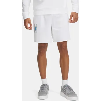 Pánské kraťasy Pánské kraťasy Under Armour UA Rival TerryLogo8inShort - bílé Velikost: L