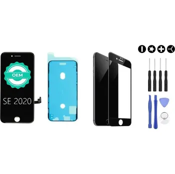 MULTIPACK - LCD displej iPhone SE 2020 + lepidlo na LCD (lepení pod displej) + 3D ochranné sklo + sada nářadí