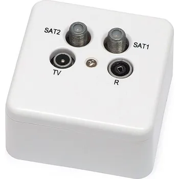 Elektrická zásuvka Anténní zásuvka nástěnná Dipol bílá