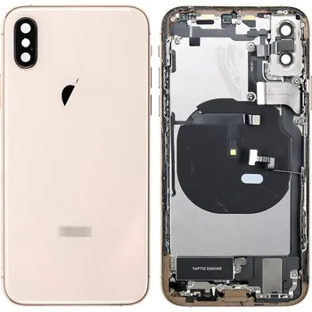 Náhradní kryt pro mobilní telefon Apple iPhone XS Max - Zadní housing s předinstalovanými díly (Gold)