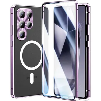 Pouzdro na mobilní telefon VSECHNONAMOBIL 102893 MAGSAFE MAGNETIC Celotělový ochranný kryt Samsung Galaxy S25 Ultra 5G fialový