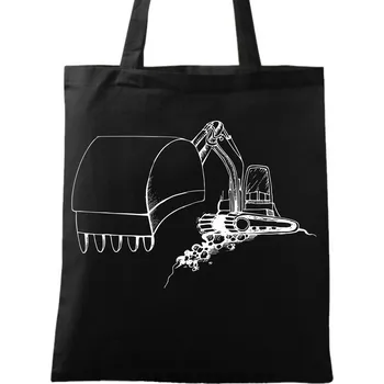 Bavlněná taška Bagr v akci (Barva: Černá)