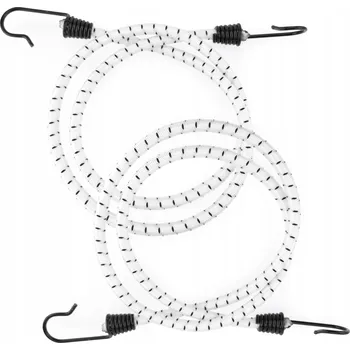 autokoberec Gumové transportní lanko pro upevnění zavazadel, expandér bílý 200 cm / 2 ks