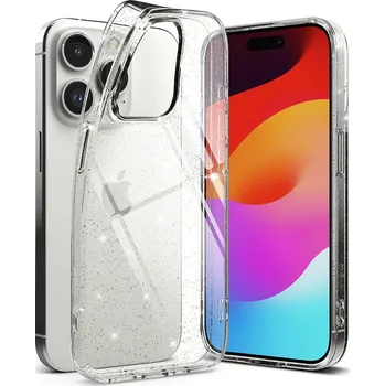 Náhradní kryt pro mobilní telefon Kryt Ringke Air iPhone 15 Pro Max Glitter Clear
