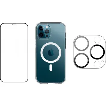 Náhradní díl pro mobilní telefon 3PACK - Hydrogel + Crystal Air kryt s Magsafe + ochranné sklíčko kamery pro iPhone 12 Pro