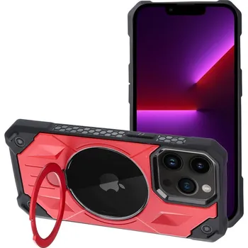 Náhradní kryt pro mobilní telefon Kryt Armor Mag Cover s Magsafe iPhone 13 Pro Max červený