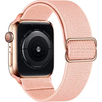 Řemínek na hodinky Scrunchie řemínek pro Apple Watch (42/44/45mm) Pink sand