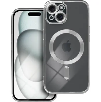 Náhradní kryt pro mobilní telefon Kryt Electro Mag Cover Case s Magsafe iPhone 15 silver