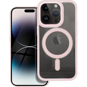 Náhradní kryt pro mobilní telefon Kryt Color Edge Mag Cover s Magsafe iPhone 14 Pro růžový