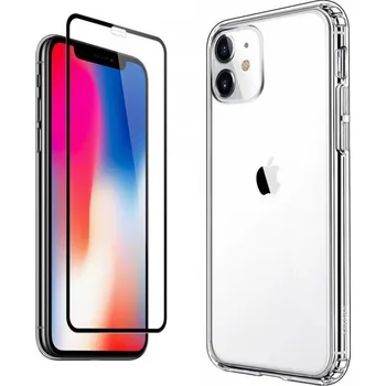 Náhradní díl pro mobilní telefon 2PACK - 3D ochranné sklo + průhledný kryt pro iPhone 11