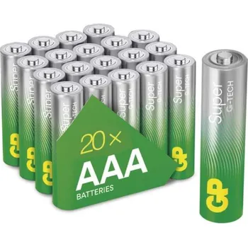 Elektronika Alkalická baterie GP Super Alkaline AAA (LR03), 20 ks B0110L