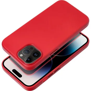 Náhradní kryt pro mobilní telefon Kryt Kožený Mag Cover Case Samsung Galaxy S25 Plus red