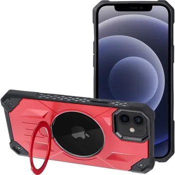 Náhradní díl pro mobilní telefon Kryt Armor Mag Cover s Magsafe iPhone 12 / 12 Pro červený