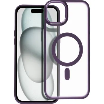 Náhradní kryt pro mobilní telefon Kryt Matte Mag Cover Case s Magsafe iPhone 15 Plus Purple