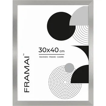 Obraz STŘÍBRNÝ RÁMEČEK 30x40 CM FOTORÁMEČEK PLAKÁT DIPLOM
