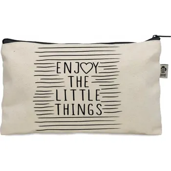 Kosmetická taška KOSMETICKÁ TAŠTIČKA béžová ENJOY LITTLE THINGS minimalismus srdce KO_308