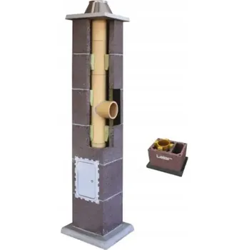 Komín Keramický komín pro odvod spalin systém Leier Basic 15 m průměr 160 mm komínová sada + VĚTRÁNÍ