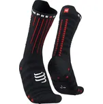 Běžecké kompresní ponožky Compressport Aero Socks - Black/Red Velikost: EU 42-44