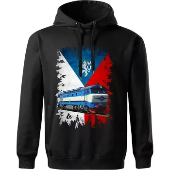 Pánská mikina Pánská mikina v lokomotivou T478 Bardotka M (mikina s vlakem)