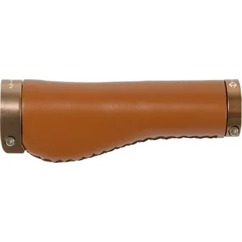 grip gripy M-Wave aero hnědé imitace kůže 135mm 2xFIX