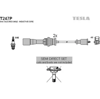 Zapalovací kabel Sada kabelů pro zapalování TESLA T247P