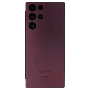 Náhradní kryt pro mobilní telefon Samsung Galaxy S22 Ultra - Zadní náhradní Kryt baterie - Burgundy (náhradní díl)