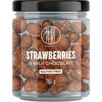 Sušené ovoce BrainMax Pure Strawberries in Milk Chocolate, Jahody v mléčné čokoládě, 180 g