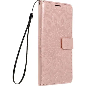 Náhradní kryt pro mobilní telefon Kryt Mezzo Book Case Samsung Galaxy S24 FE mandala Rose Gold