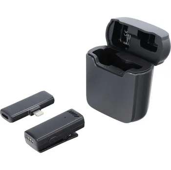 Náhradní kryt pro mobilní telefon Kryt Wireless Lavalier Microphone Lightning With Charging Case S11 Black